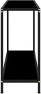 vidaXL - Wandtafel - 100x35x75 - cm - gehard - glas - zwart