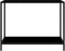 vidaXL - Wandtafel - 100x35x75 - cm - gehard - glas - zwart