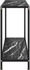 vidaXL - Wandtafel - 100x35x75 - cm - gehard - glas - zwart
