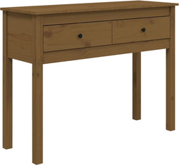 vidaXL - Wandtafel - 100x35x75 - cm - massief - grenenhout - honingbruin