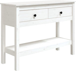 vidaXL - Wandtafel - 100x35x75 - cm - massief - grenenhout - wit