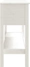 vidaXL - Wandtafel - 100x35x75 - cm - massief - grenenhout - wit