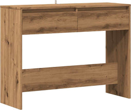 vidaXL - Wandtafel - 100x35x76,5 - cm - bewerkt - hout - artisanaal - eikenkleurig