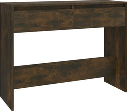 vidaXL - Wandtafel - 100x35x76,5 - cm - bewerkt - hout - gerookt - eikenkleurig