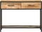 vidaXL - Wandtafel - 100x35x76 - cm - massief - mangohout - en - ijzer