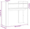 vidaXL - Wandtafel - 100x35x90 - cm - bewerkt - hout - betongrijs