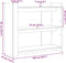 vidaXL - Wandtafel - 100x35x90 - cm - bewerkt - hout - bruin - eikenkleurig