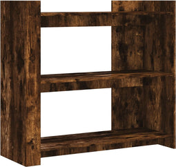 vidaXL - Wandtafel - 100x35x90 - cm - bewerkt - hout - gerookt - eikenkleurig