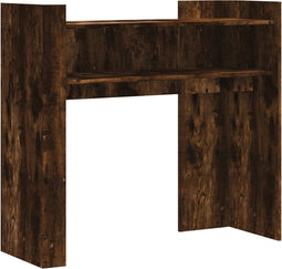 vidaXL - Wandtafel - 100x35x90 - cm - bewerkt - hout - gerookt - eikenkleurig
