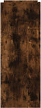 vidaXL - Wandtafel - 100x35x90 - cm - bewerkt - hout - gerookt - eikenkleurig