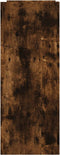 vidaXL - Wandtafel - 100x35x90 - cm - bewerkt - hout - gerookt - eikenkleurig