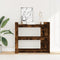 vidaXL - Wandtafel - 100x35x90 - cm - bewerkt - hout - gerookt - eikenkleurig