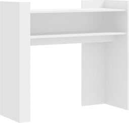 vidaXL - Wandtafel - 100x35x90 - cm - bewerkt - hout - wit