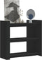vidaXL - Wandtafel - 100x35x90 - cm - bewerkt - hout - zwart