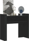 vidaXL - Wandtafel - 100x35x90 - cm - bewerkt - hout - zwart