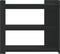 vidaXL - Wandtafel - 100x35x90 - cm - bewerkt - hout - zwart