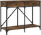 vidaXL - Wandtafel - 100x39x78,5 - cm - bewerkt - hout - gerookt - eikenkleurig