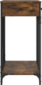 vidaXL - Wandtafel - 100x39x78,5 - cm - bewerkt - hout - gerookt - eikenkleurig