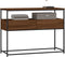 vidaXL - Wandtafel - 100x40x75 - cm - bewerkt - hout - bruin - eikenkleur