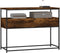 vidaXL - Wandtafel - 100x40x75 - cm - bewerkt - hout - gerookt - eikenkleurig