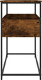 vidaXL - Wandtafel - 100x40x75 - cm - bewerkt - hout - gerookt - eikenkleurig