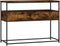 vidaXL - Wandtafel - 100x40x75 - cm - bewerkt - hout - gerookt - eikenkleurig