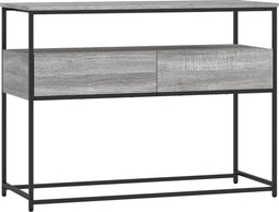 vidaXL - Wandtafel - 100x40x75 - cm - bewerkt - hout - grijs - sonoma - eikenkleurig