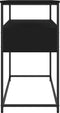 vidaXL - Wandtafel - 100x40x75 - cm - bewerkt - hout - zwart