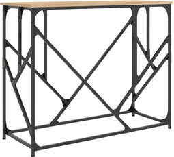 vidaXL - Wandtafel - 100x40x80 - cm - bewerkt - hout - sonoma - eikenkleurig