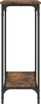 vidaXL - Wandtafel - 101x30,5x75 - cm - bewerkt - hout - gerookt - eikenkleurig