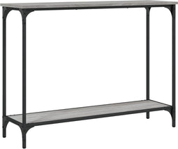 vidaXL - Wandtafel - 101x30,5x75 - cm - bewerkt - hout - grijs - sonoma - eikenkleurig