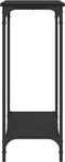 vidaXL - Wandtafel - 101x30,5x75 - cm - bewerkt - hout - zwart