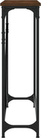 vidaXL - Wandtafel - 102x22,5x75 - cm - bewerkt - hout - bruin - eikenkleur