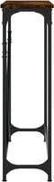 vidaXL - Wandtafel - 102x22,5x75 - cm - bewerkt - hout - gerookt - eikenkleurig