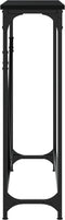 vidaXL - Wandtafel - 102x22,5x75 - cm - bewerkt - hout - zwart