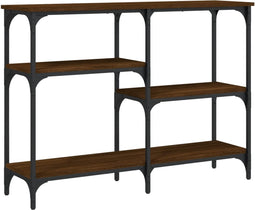 vidaXL - Wandtafel - 102x29x75 - cm - bewerkt - hout - bruin - eikenkleur