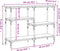 vidaXL - Wandtafel - 102x29x75 - cm - bewerkt - hout - bruin - eikenkleur