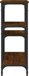 vidaXL - Wandtafel - 102x29x75 - cm - bewerkt - hout - bruin - eikenkleur