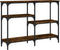 vidaXL - Wandtafel - 102x29x75 - cm - bewerkt - hout - gerookt - eikenkleurig