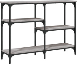 vidaXL - Wandtafel - 102x29x75 - cm - bewerkt - hout - grijs - sonoma - eikenkleurig