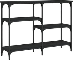 vidaXL - Wandtafel - 102x29x75 - cm - bewerkt - hout - zwart