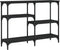 vidaXL - Wandtafel - 102x29x75 - cm - bewerkt - hout - zwart