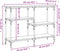 vidaXL - Wandtafel - 102x29x75 - cm - bewerkt - hout - zwart