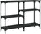 vidaXL - Wandtafel - 102x29x75 - cm - bewerkt - hout - zwart