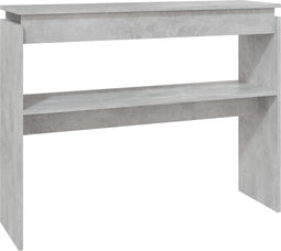 vidaXL - Wandtafel - 102x30x80 - cm - bewerkt - hout - betongrijs