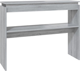 vidaXL - Wandtafel - 102x30x80 - cm - bewerkt - hout - grijs - sonoma - eikenkleurig