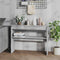 vidaXL - Wandtafel - 102x30x80 - cm - bewerkt - hout - grijs - sonoma - eikenkleurig