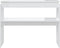 vidaXL - Wandtafel - 102x30x80 - cm - bewerkt - hout - hoogglans - wit