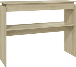 vidaXL - Wandtafel - 102x30x80 - cm - bewerkt - hout - sonoma - eikenkleurig