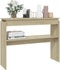 vidaXL - Wandtafel - 102x30x80 - cm - bewerkt - hout - sonoma - eikenkleurig
